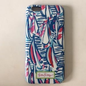 Lilly Pulitzer iPhone 6 cover. Sailboat print.
